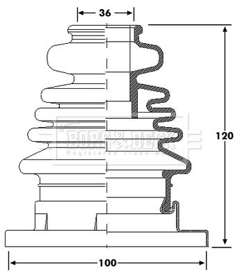 BORG & BECK gofruotoji membrana, kardaninis velenas BCB6212